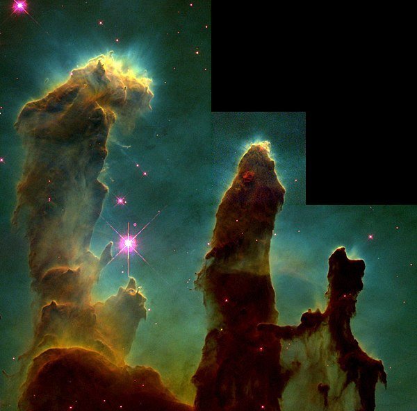 The Pillars of Creation satellite photos