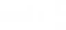 \[\tan{\beta} = \frac{\textbf{V}}{\textbf{w}}\]