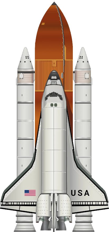 Image of the Space Shuttle Columbia rocket